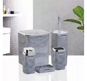 Набір аксесуарів для ванної кімнати із 5 шт, квадратний Chomik OKY5140