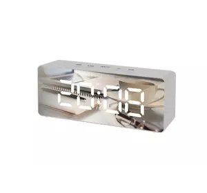 Годинник з будильником, термометром та дзеркалом Bass Polska BH 11110