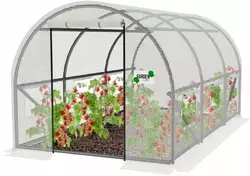 Теплиця парник армована плівкова 10м2 з вікнами 4х2,5х2м біла Garden Line TUN5590 Теплиця парник армована плівкова 10м2 з вікнами 4х2,5х2м біла Garden Line TUN5590