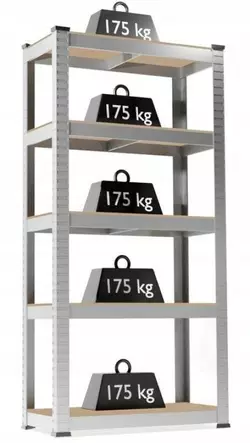 Стелаж металевий на 5 полиць 180 X 90 X 40 см Chomik GardenLine GWI0878 Стелаж металевий на 5 полиць 180 X 90 X 40 см Chomik GardenLine GWI0878