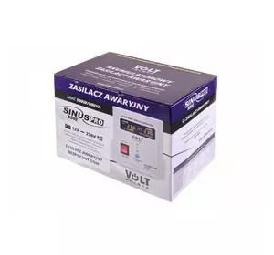 Джерело безперебійного живлення 12/230V (500/800W) Volt Polska SINUS PRO 800 E 3SP080012W Джерело безперебійного живлення 12/230V (500/800W) Volt Polska SINUS PRO 800 E 3SP080012W