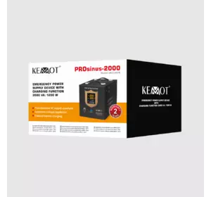 Гібридний ДБЖ/Інвертор Kemot PROsinus-2000 12V 230V 2000VA/1200W (URZ3407B) Гібридний ДБЖ/Інвертор Kemot PROsinus-2000 12V 230V 2000VA/1200W (URZ3407B)