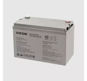 Акумулятор гелевий для ДБЖ та інверторів 12V 100Ah VIPOW BAT0420