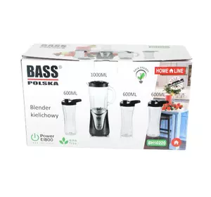 Фітнес блендер у комплекті з пляшками для води 3 шт Bass Polska BH 10220 Фітнес блендер у комплекті з пляшками для води 3 шт Bass Polska BH 10220