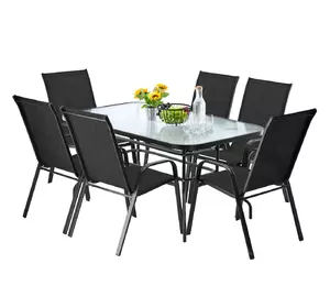 Комплект садових меблів - Стіл 150 X 90 X 70 СМ NEO2286 + 6 стільців NEO3685 Комплект садових меблів - Стіл 150 X 90 X 70 СМ NEO2286 + 6 стільців NEO3685
